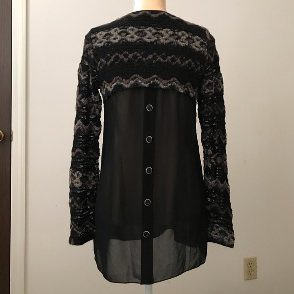 🇮🇹Knitted and Voile Top - Picture 2 of 8